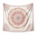 Tapisserie murale 150 x 130 cm en polyester blanc à motif floral décoratif